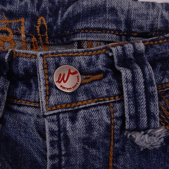 Western Denim Bank Jeans Embroidered 100% Cotton Size 27 - Picture 8 of 10